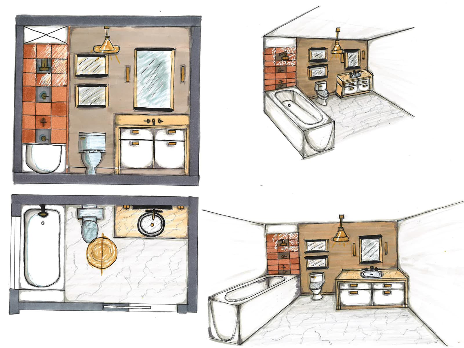 Cours de rough : les étudiants de 2ème année en Bachelor Design d’Espace affûtent leur coup de crayon