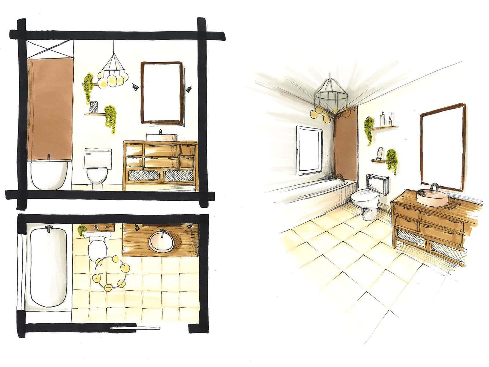 Cours de rough : les étudiants de 2ème année en Bachelor Design d’Espace affûtent leur coup de crayon